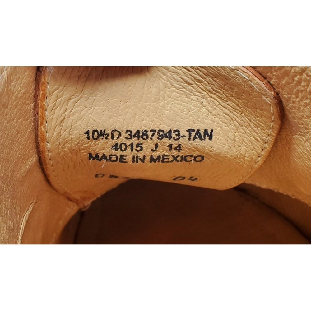 Frye James Oxford Shoes Mens 10.5 Brown Leather Bal Lug Sole Lace Up Mexico - Picture 12 of 13